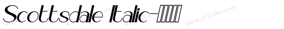 Scottsdale Italic字体转换